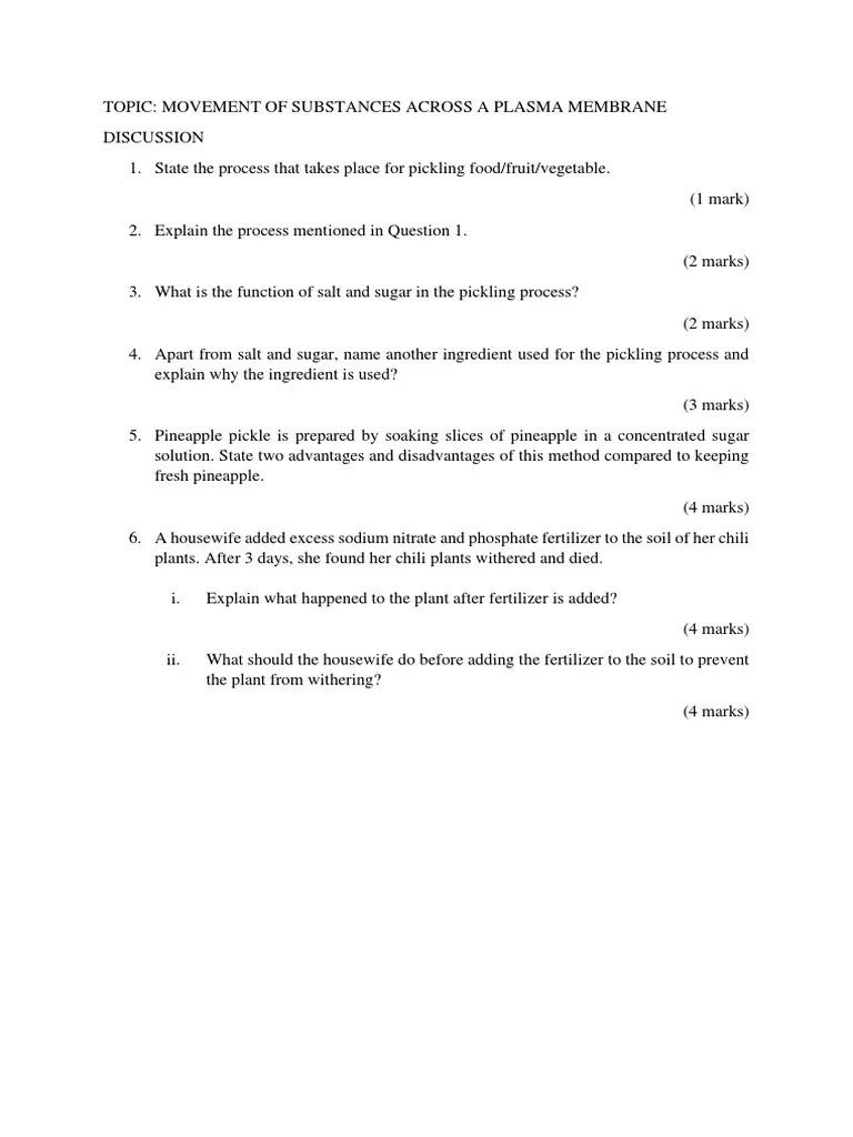 PBL 1 Osmosis Questions PDF