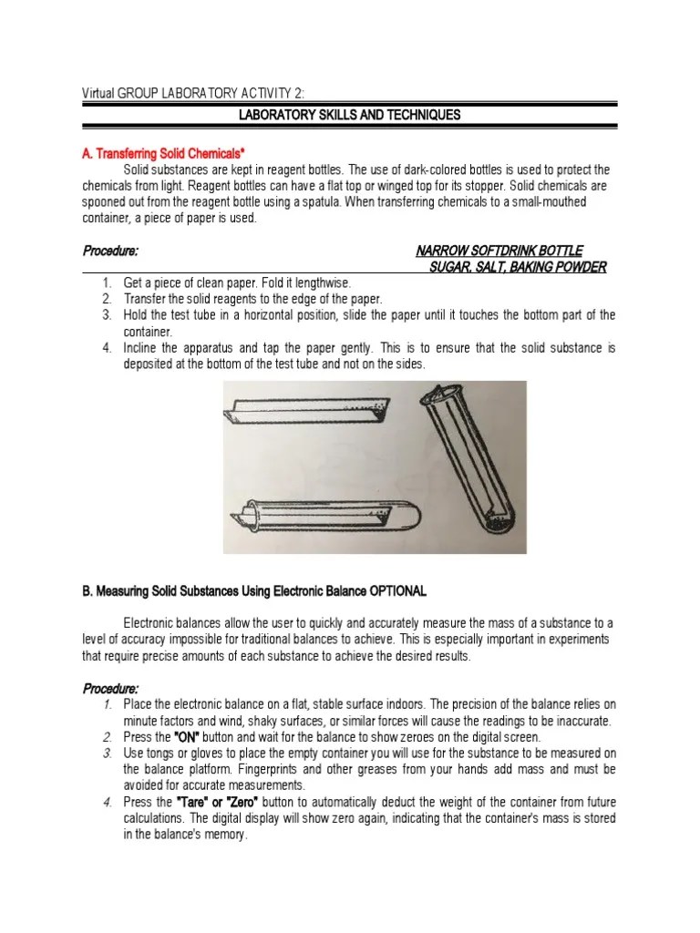 LABORATORY SKILLS and TECHNIQUES PDF Titration Chemistry