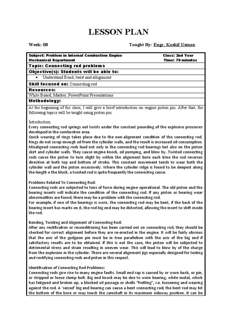 LP8 Connecting Rod Problems Done PDF Piston Engines