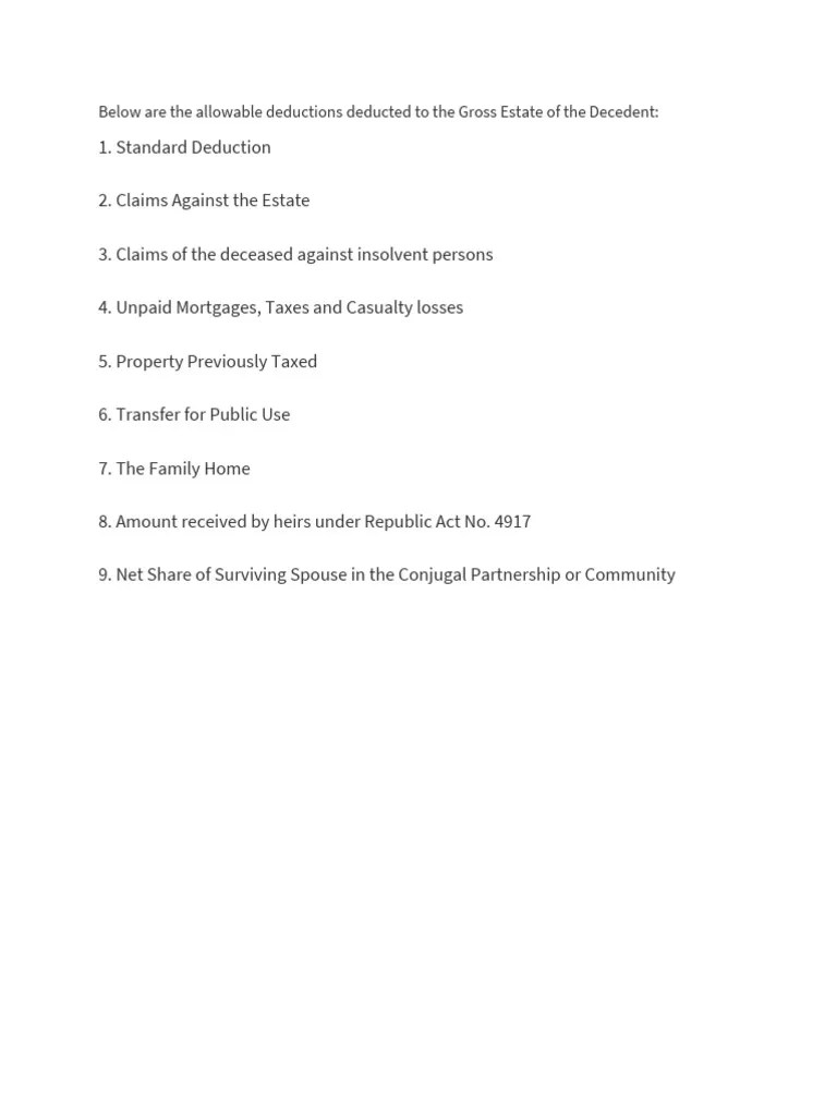 Calculating Estate Tax Deductions A Breakdown of Allowable Deductions