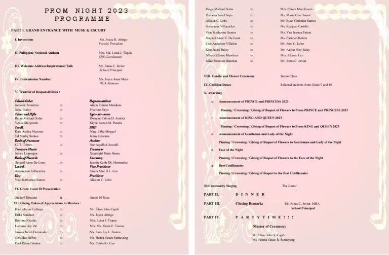 JS Prom Program PDF Prom