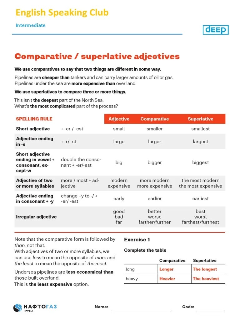 Deep 9 Answers PDF Adjective Verb