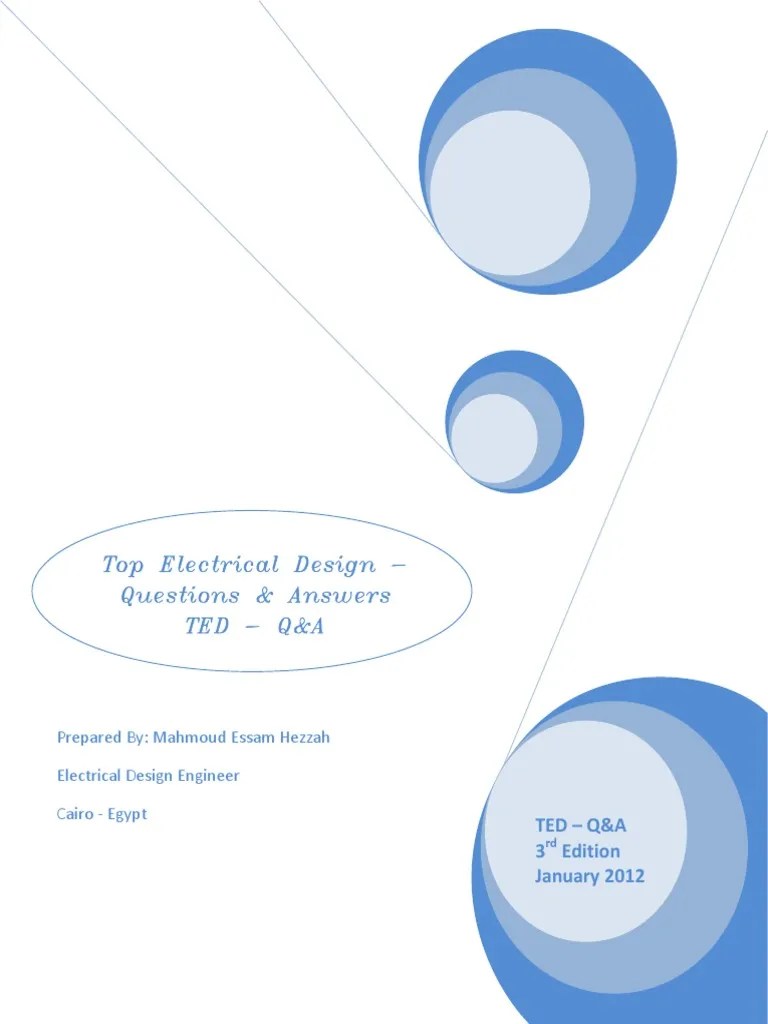 Electrical Design Questions & Answers (1) PDF Fluorescent Lamp