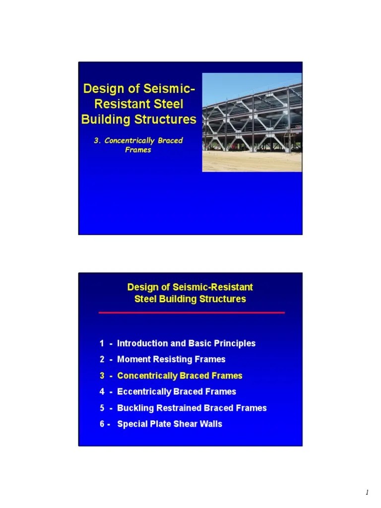 3 Concentrically Braced Frames PDF PDF Buckling Beam (Structure)