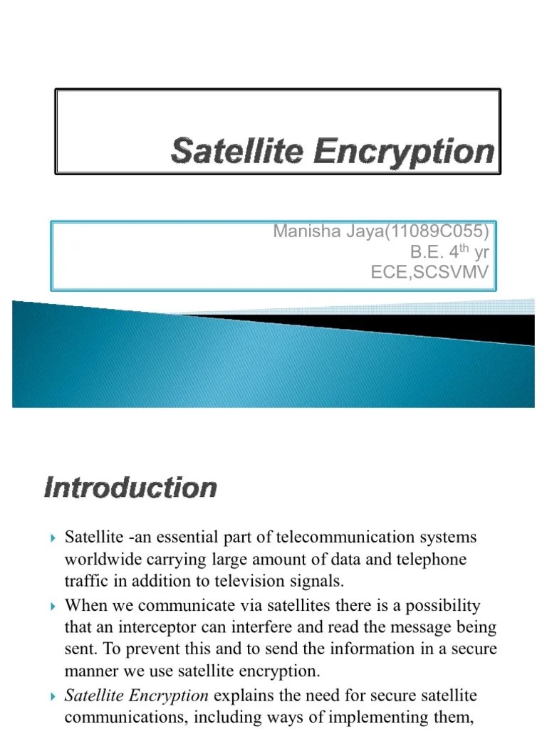 Satellite Encryption