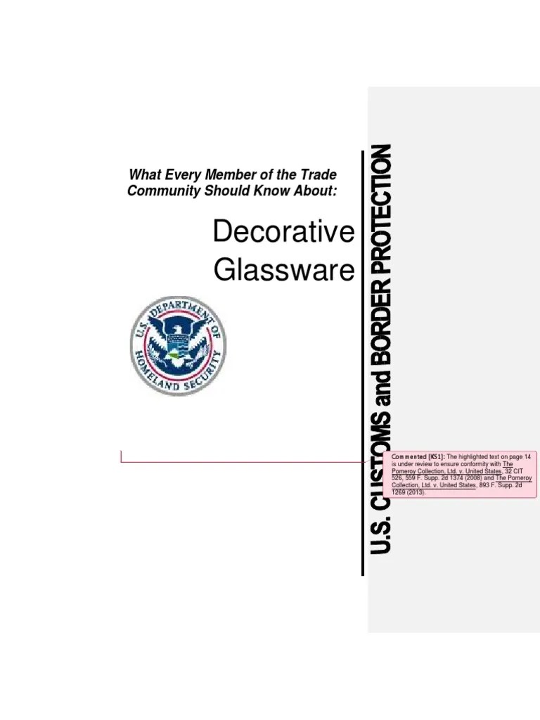 ICP Decorative Glassware Annotations Download Free PDF Glasses