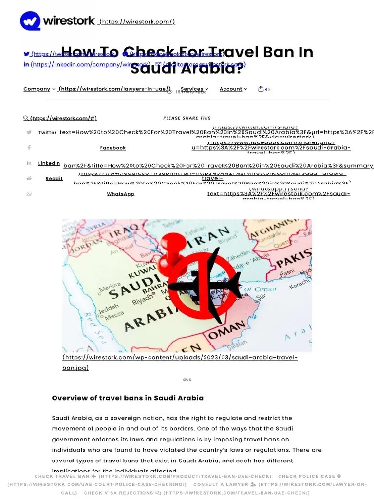 How To Check For Travel Ban in Saudi Arabia PDF