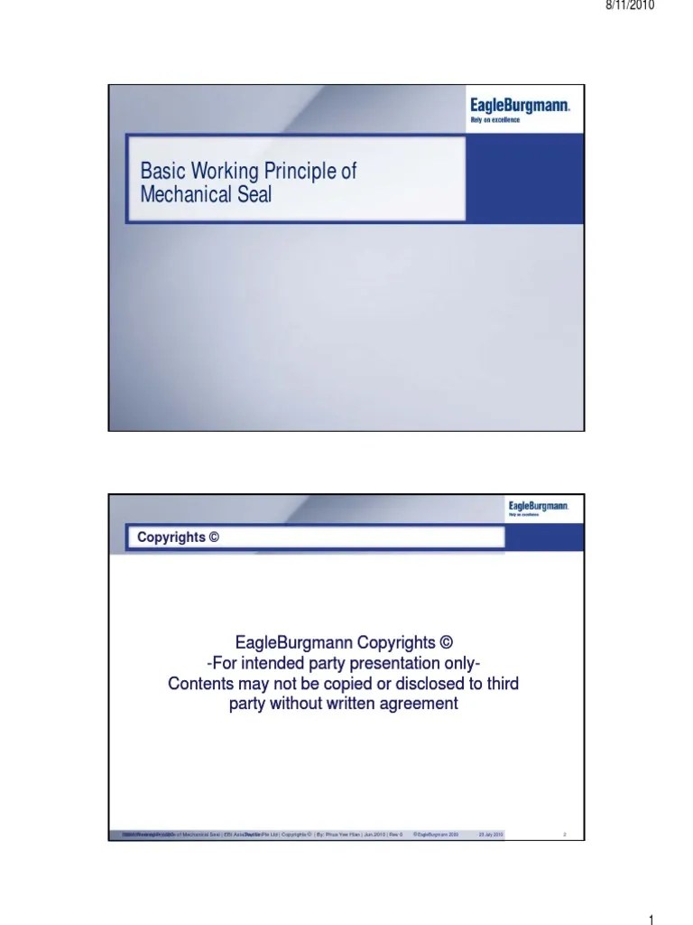 002 Basic Working Principle of Mechanical SealRev 00 PDF Applied