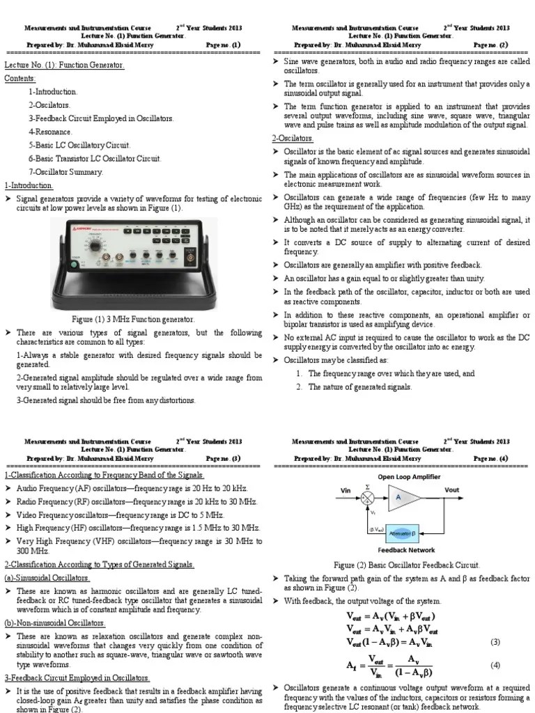 Lecture 01 Print PDF Electronic Oscillator Inductor