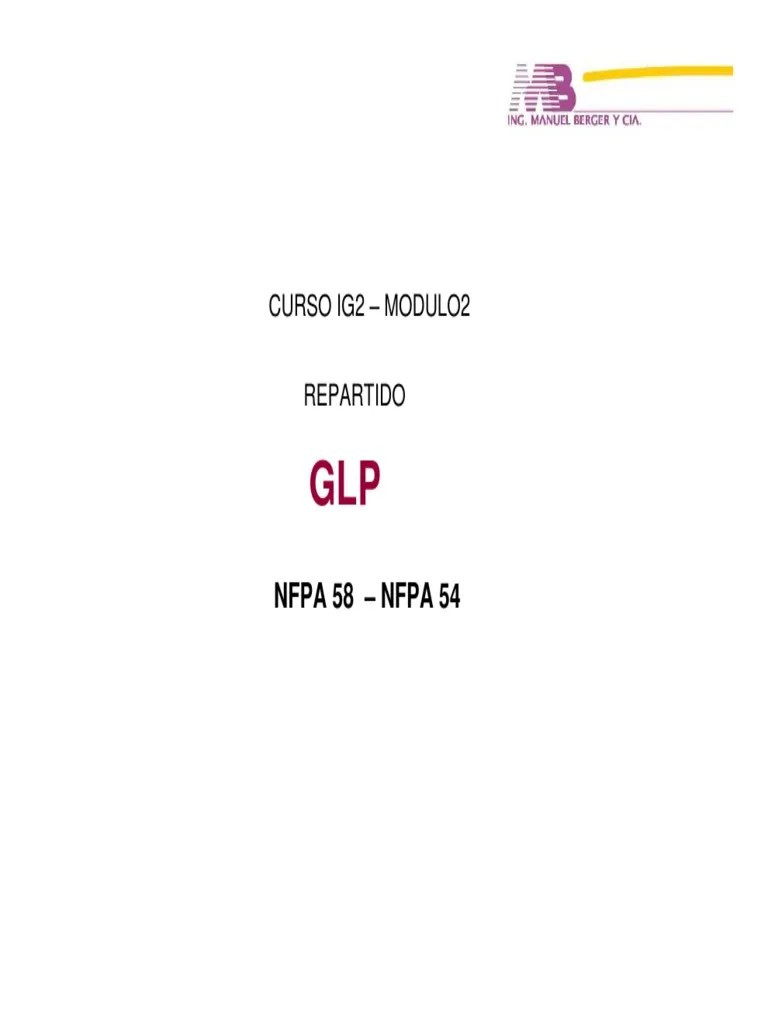 Curso Ig2 Modulo2 Repartido GLP Nfpa 58 Nfpa 54 | PDF | Gas natural