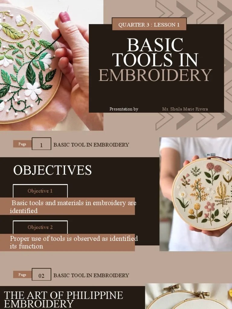 Quarter 3 Lesson 1 Tle PDF Embroidery Sewing Needle
