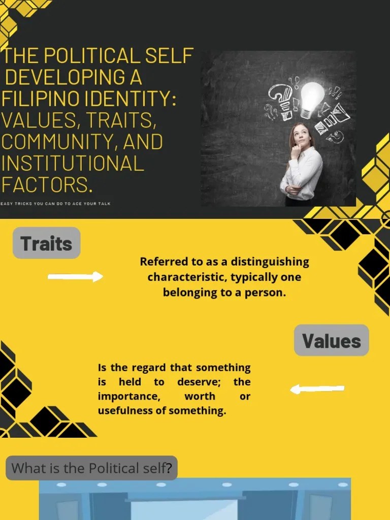 The Political Self Developing A Filipino Identity Values, Traits