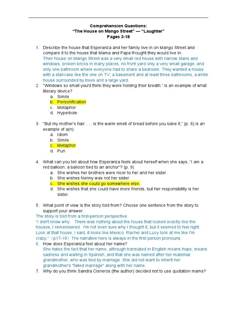 Comprehension Questions 17 PDF