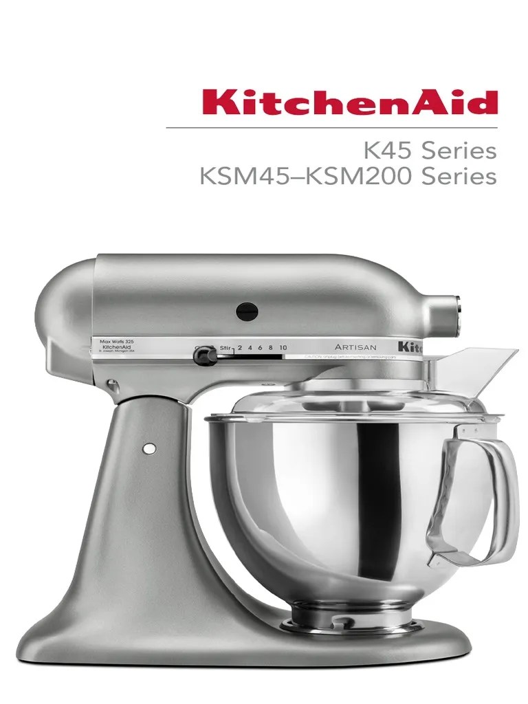 KitchenAid K45 Stand Mixer Manual PDF Cakes Batter (Cooking)