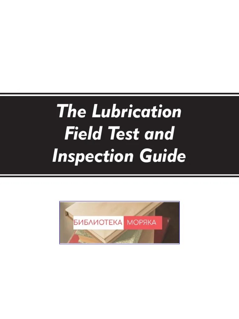 Lube Oil Analysis and Inspection Guide PDF Wear Odor