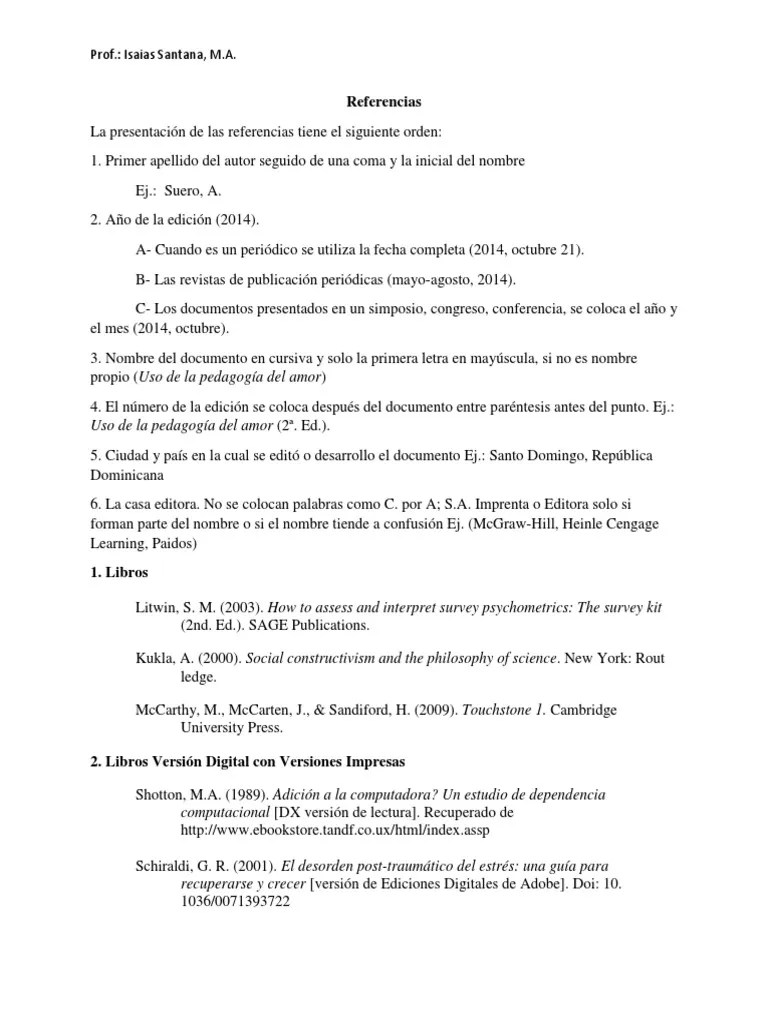 Referencias Apa Spanish PDF