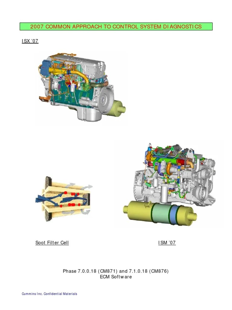 Cummins ISX CM871 CM876 Common Approach To Control System Diagnostics