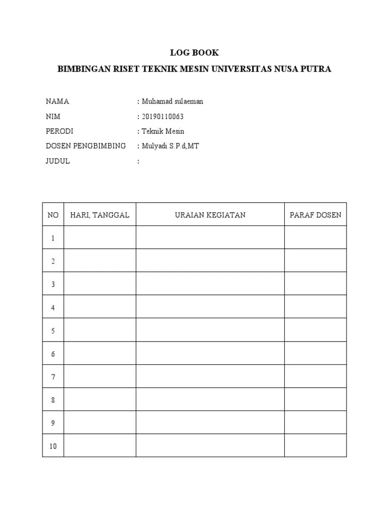 Log Book PDF