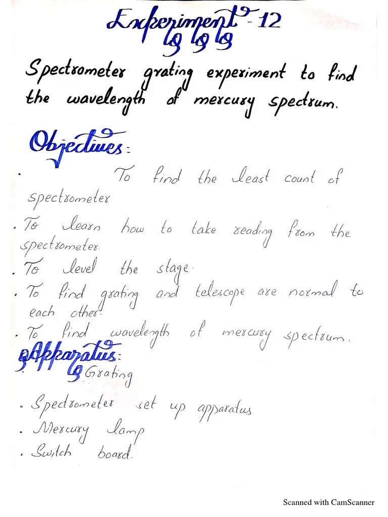 Spectrometer Grating PDF PDF