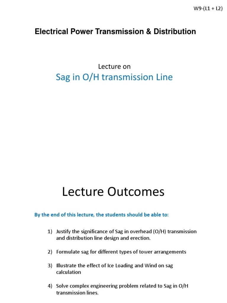 EPTD W9 (L1+L2) Sag PDF Electrical Conductor Electric Power