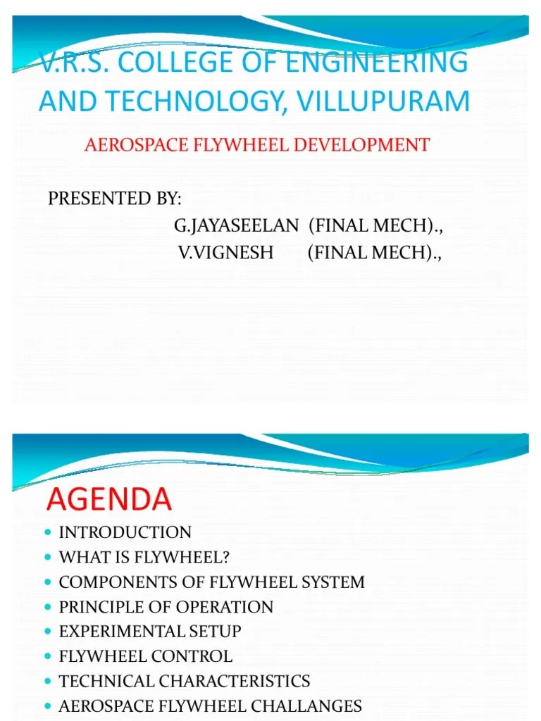 AEROSPACE FLYWHEEL DEVELOPMENT, VV PDF
