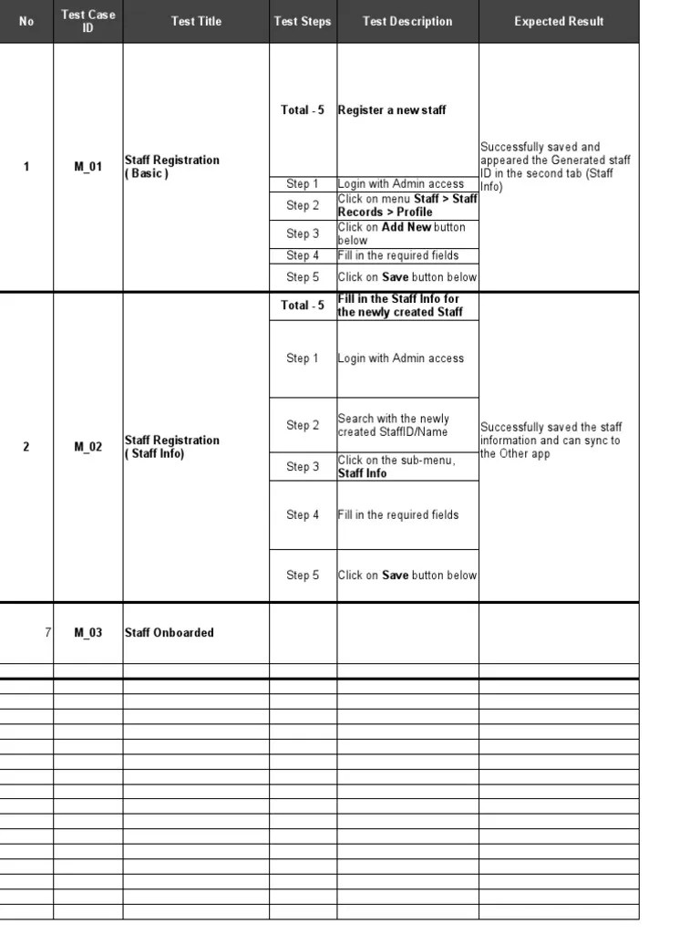 Test Cases (Example) PDF Computer Science Software Engineering