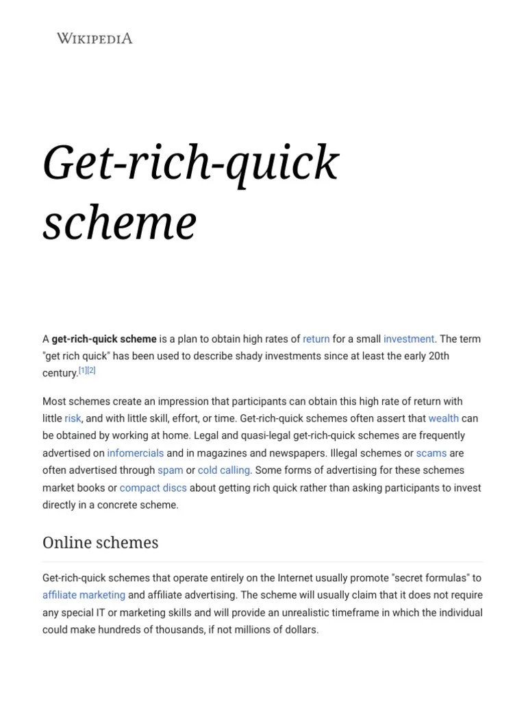 GetRichQuick Scheme Wikipedia PDF Business