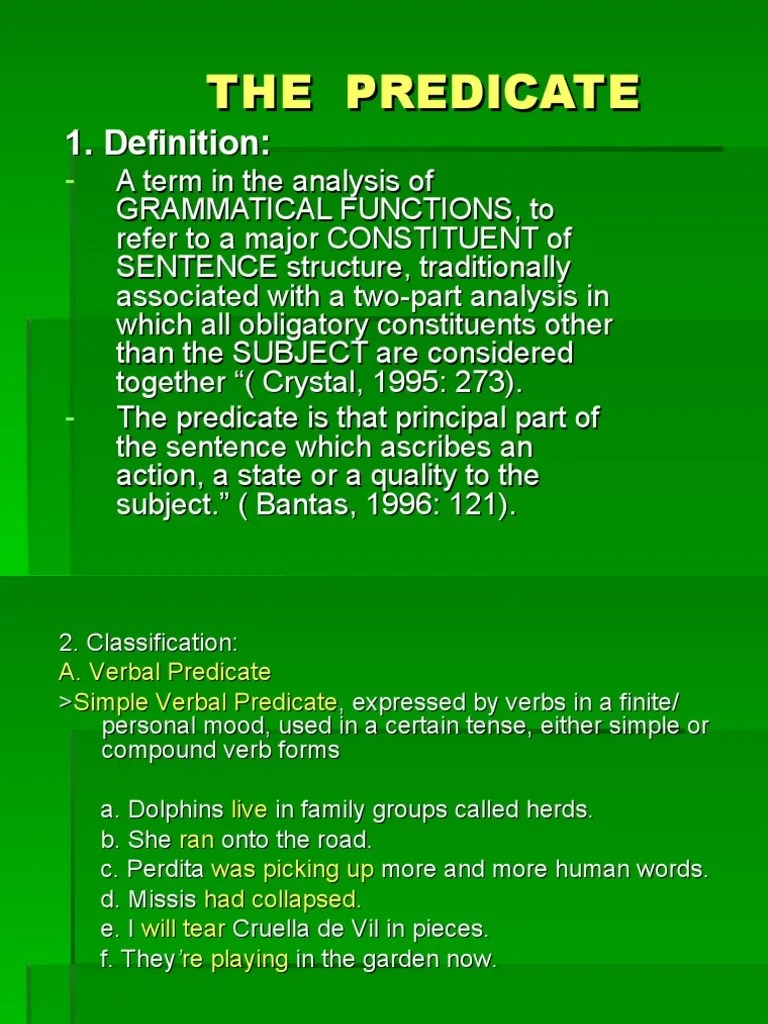 Predicate, Object, Adv. Modifier, Attribute PDF Verb Adverb