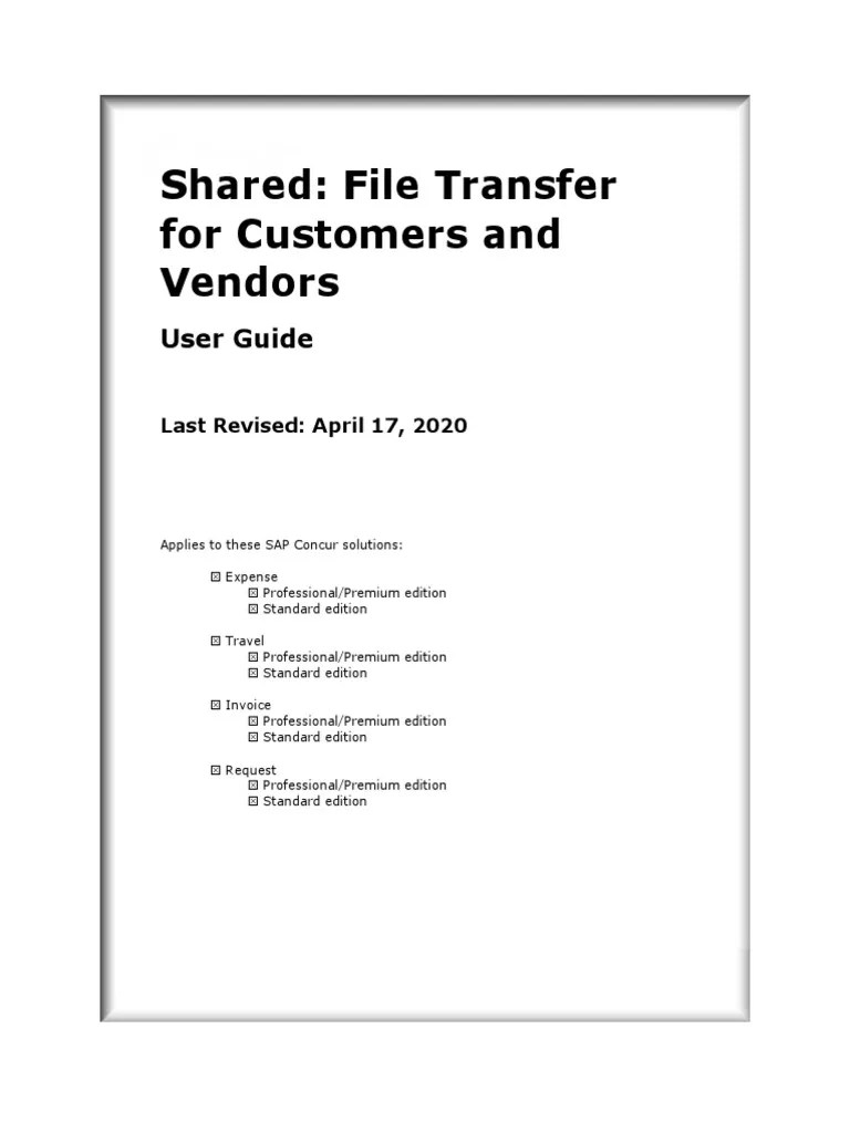 Concur File Transfer Guide PDF PDF File Transfer Protocol Secure