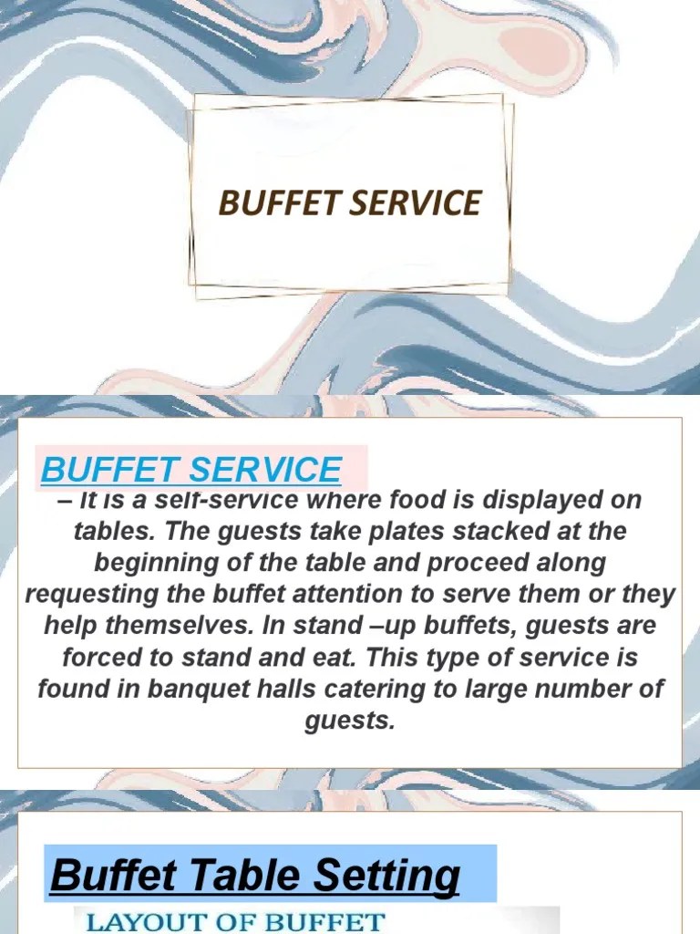 Types of Buffet Services A Guide to Sit Down, Standing, and Display