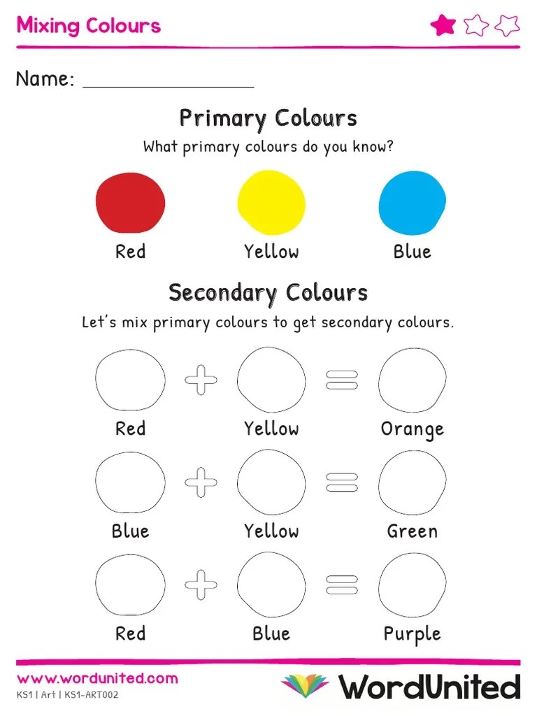 KS1 ART002 Mixing Primary Colours PDF PDF