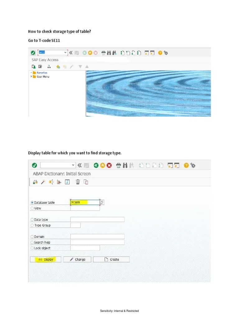 How To Check Storage Type of Table PDF PDF