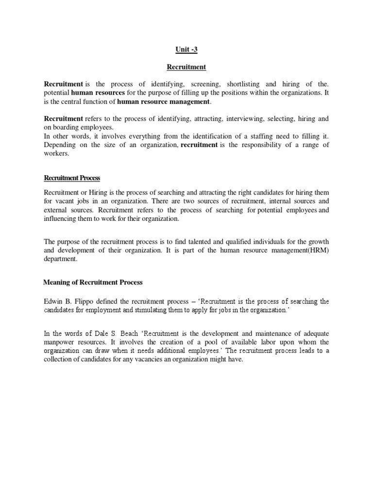 Personal Management PDF Recruitment Employment