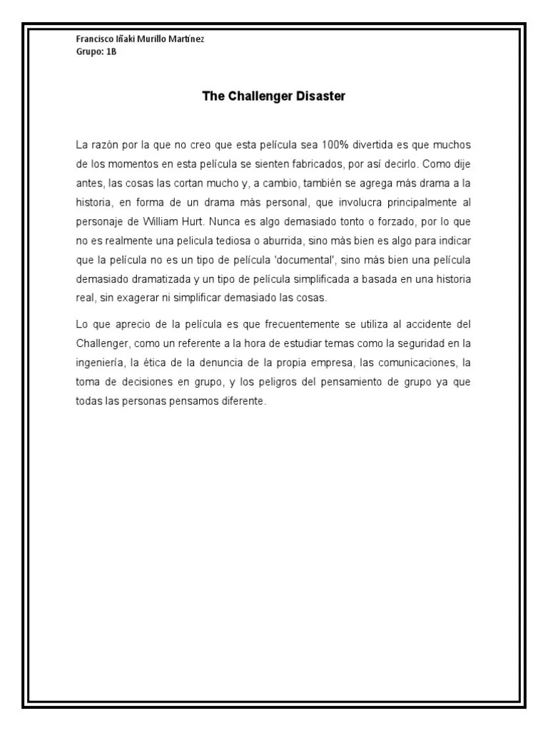 The Challenger Disaster PDF