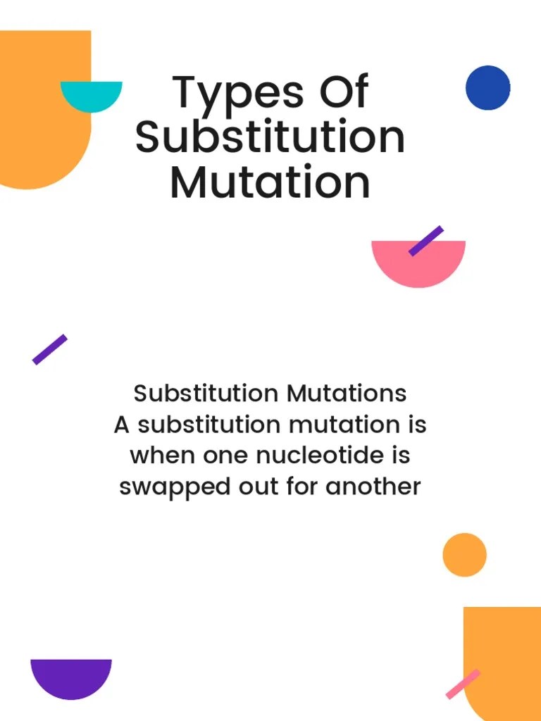 Types of Substitution Mutation PDF PDF