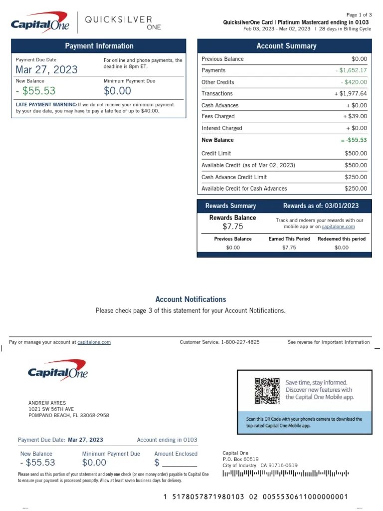 Capital One Bank | PDF | Credit Card | Payments