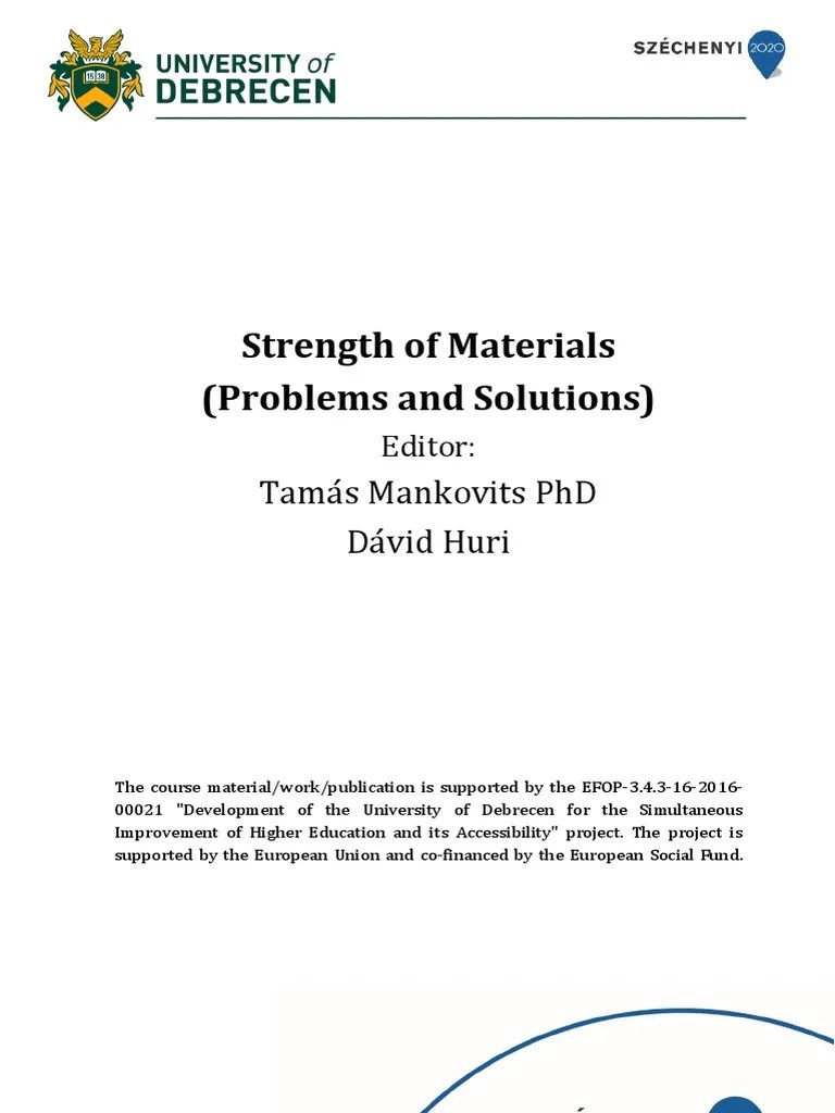 Strength of materials problems.pdf PDF Elasticity (Physics) Stress (Mechanics)