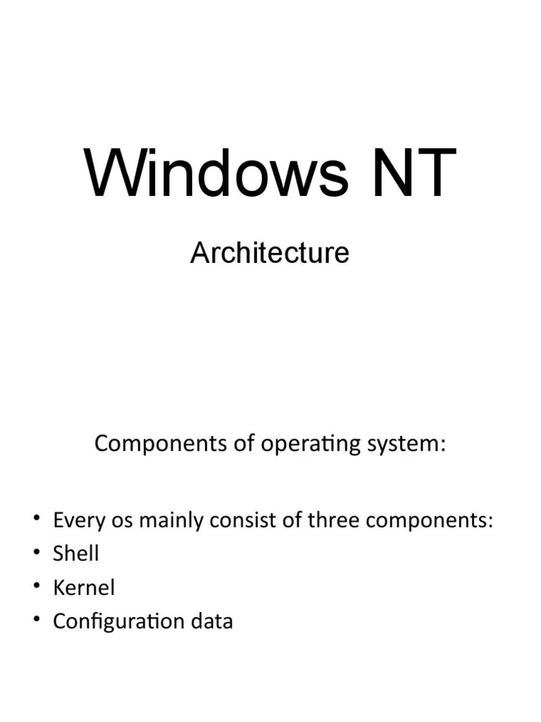 An InDepth Look at the Architecture and Key Components of the Windows