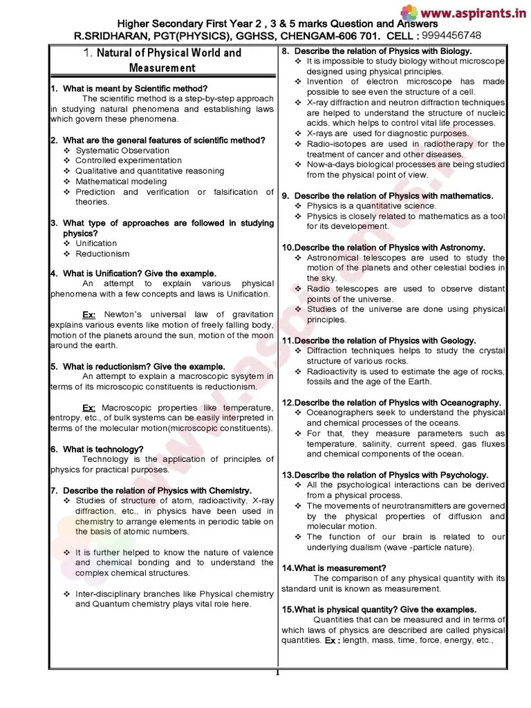 Aspirants AS1143 11th Physics 235 Marks Study Materials English Medium