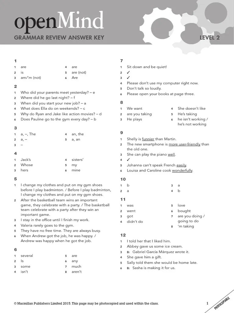Student's_Book_grammar_review_answer_key | PDF