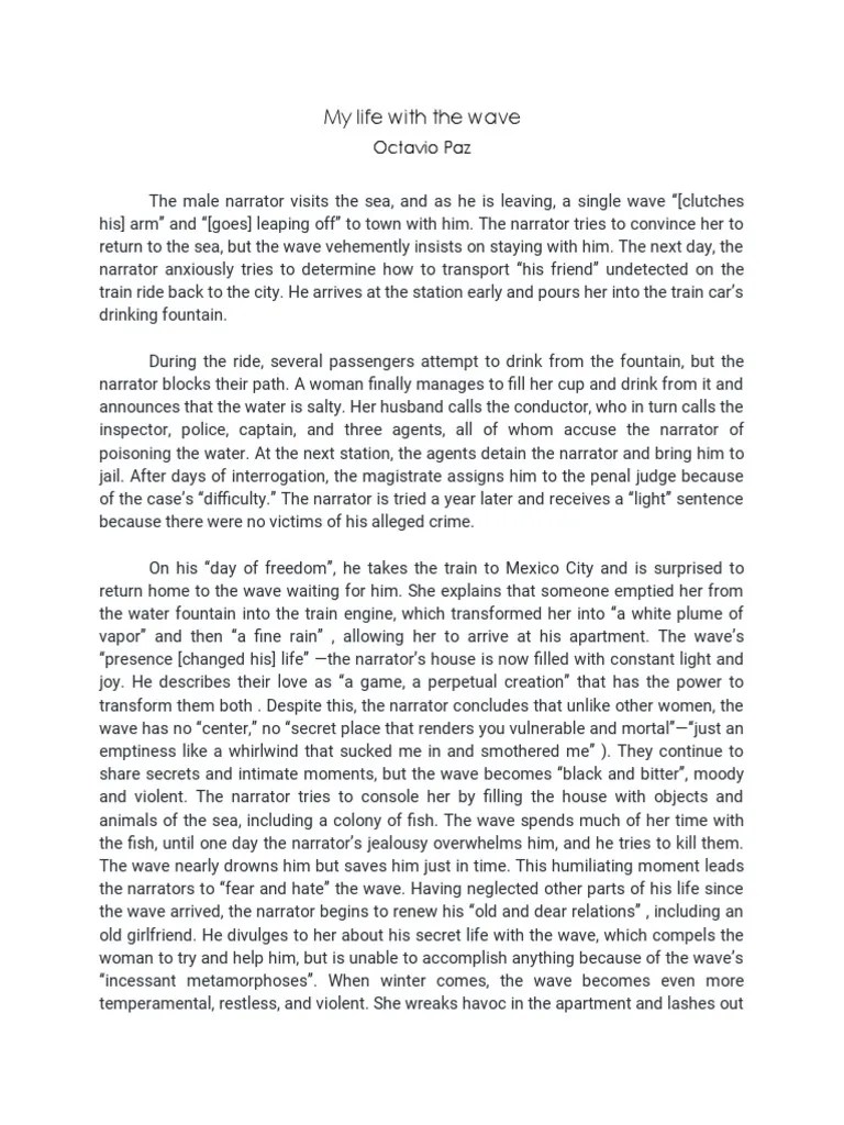 Reading Writing Short Story Summary | PDF