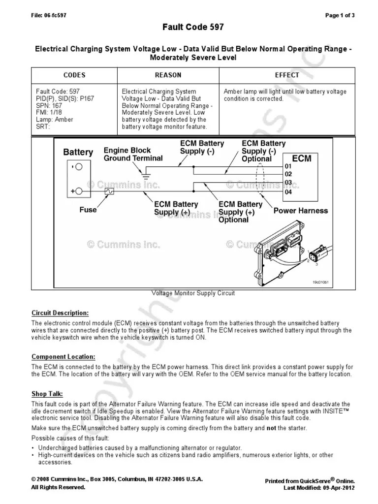 06fc597 Electrical Charging System Voltage Low Data Valid But Below