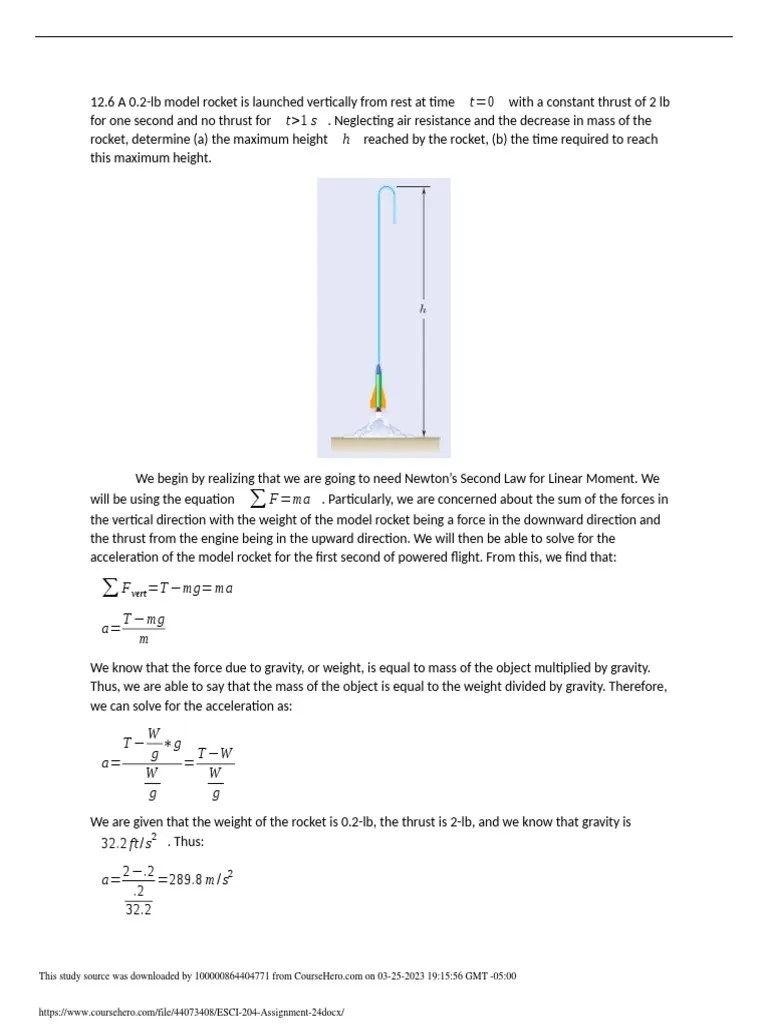 Calculating the Maximum Height and Time to Reach Maximum Height of a