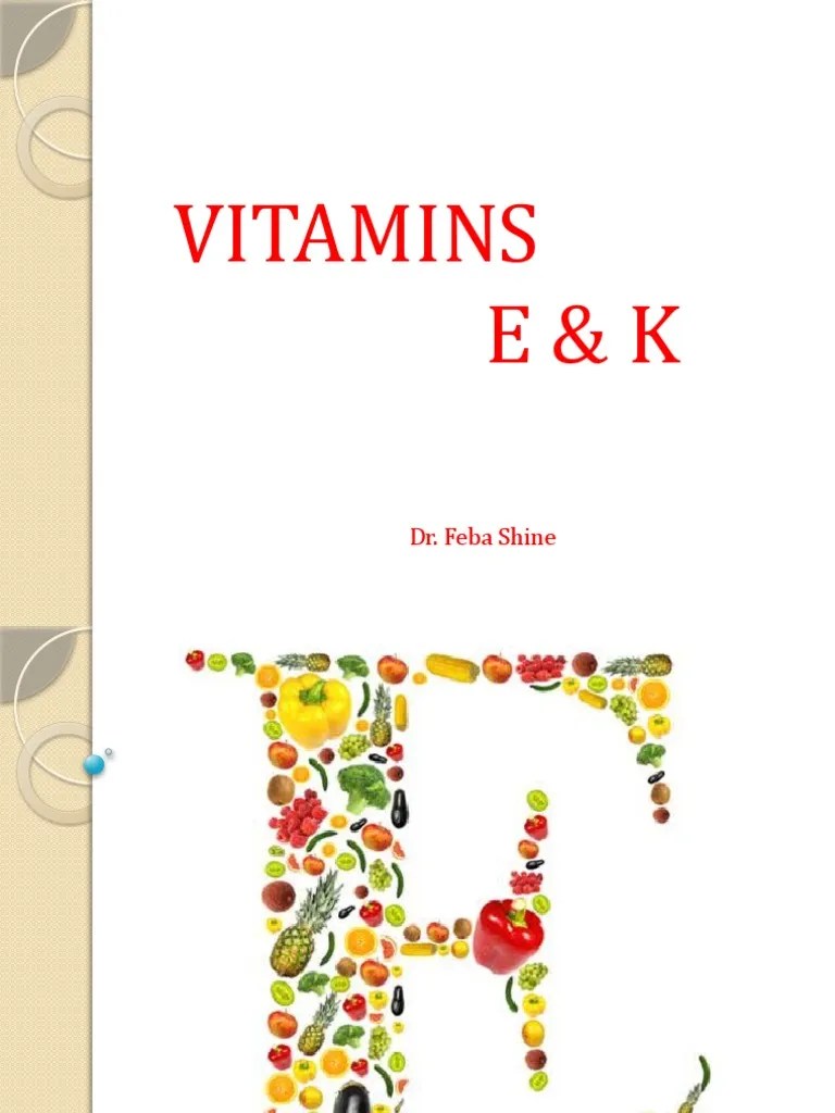 Vitamin E & KBds PDF Vitamin E Antioxidant