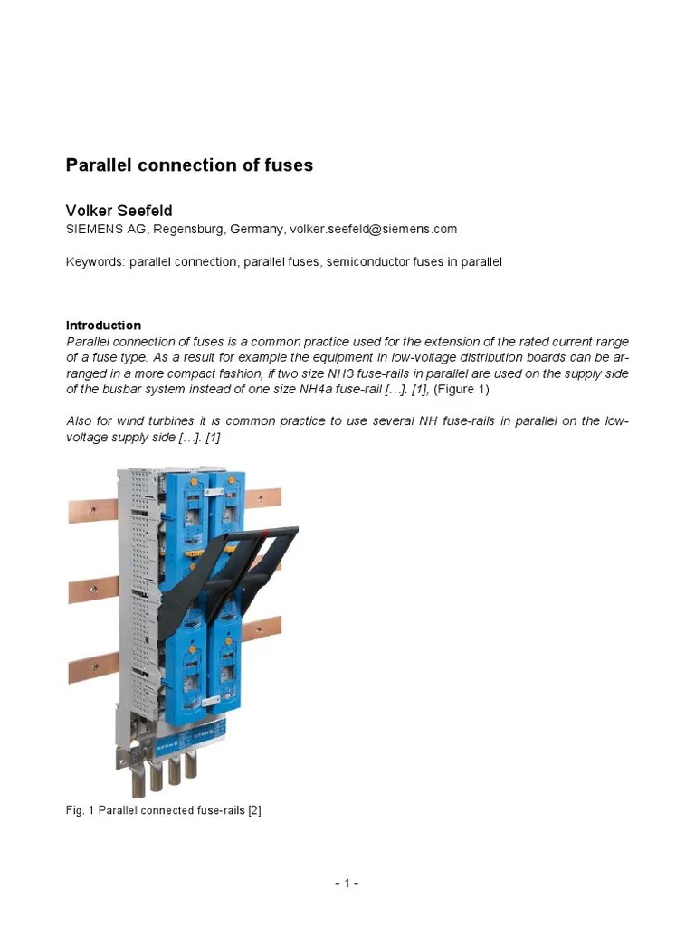 17 Seefeld Parallel Connection of Fuses PDF Fuse (Electrical