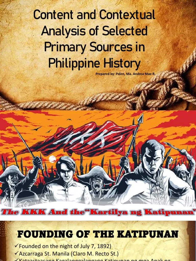 Content and Contextual Analysis of Selected Primary Sources in