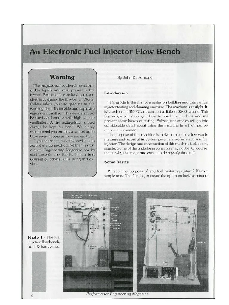 Injector Flow Bench PDF