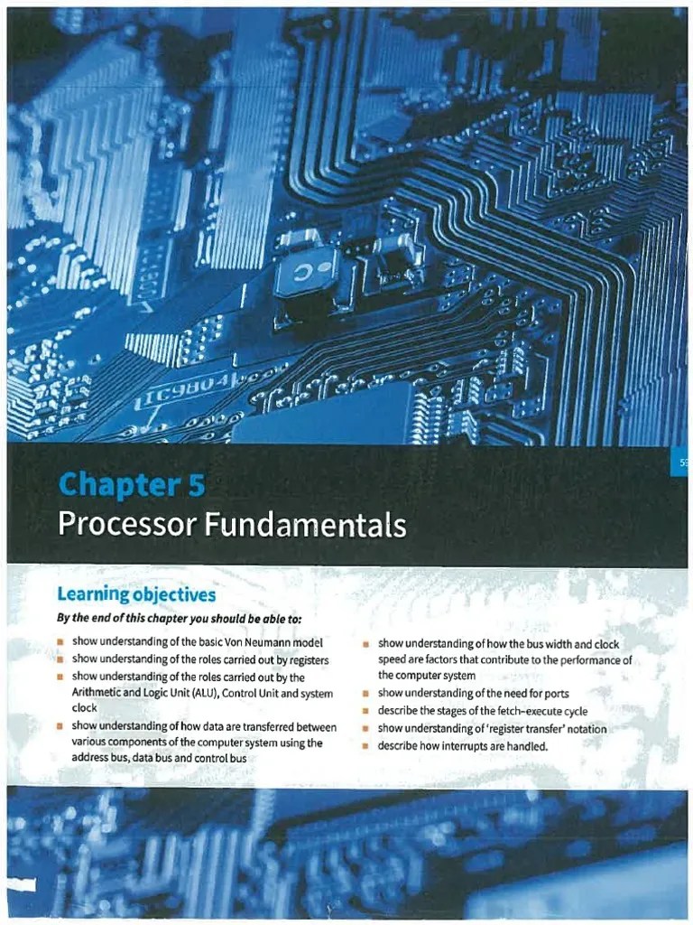 Chapter 5 Processor Fundamentals PDF
