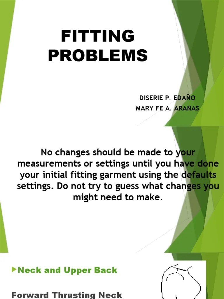 Fitting Problems PDF Seam (Sewing) Waist