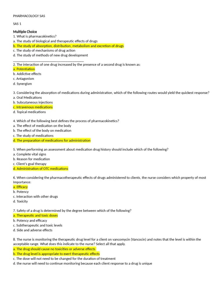 Pharmacology Module Answers Quizzes and Test Bank 1 | PDF | Vaccines